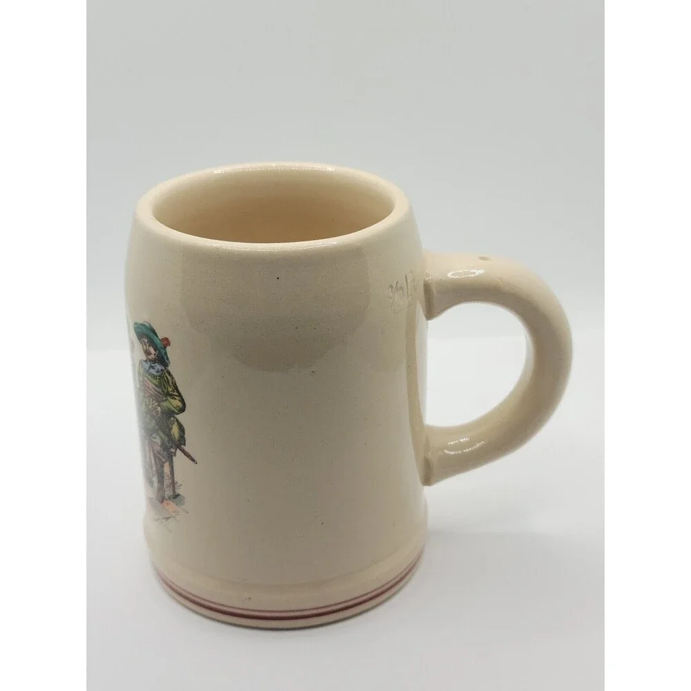 Vtg German Stoneware Beer Stein Pub Drinking Men